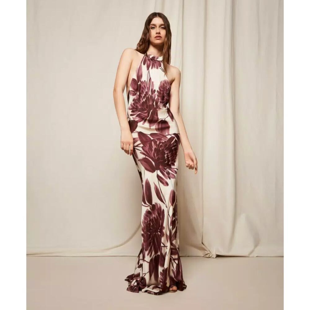 TWINSET Dahlia Print Maxi Dress Size S/Italian Size 42 - Picture 4 of 10